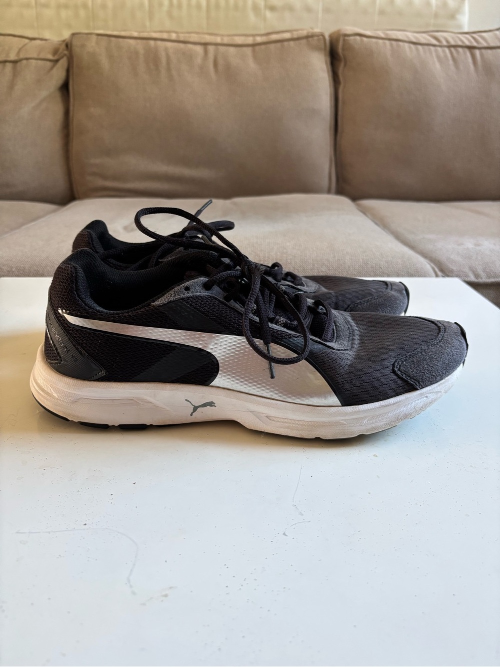 Puma Men’s Black & White Athletic Running Sneakers